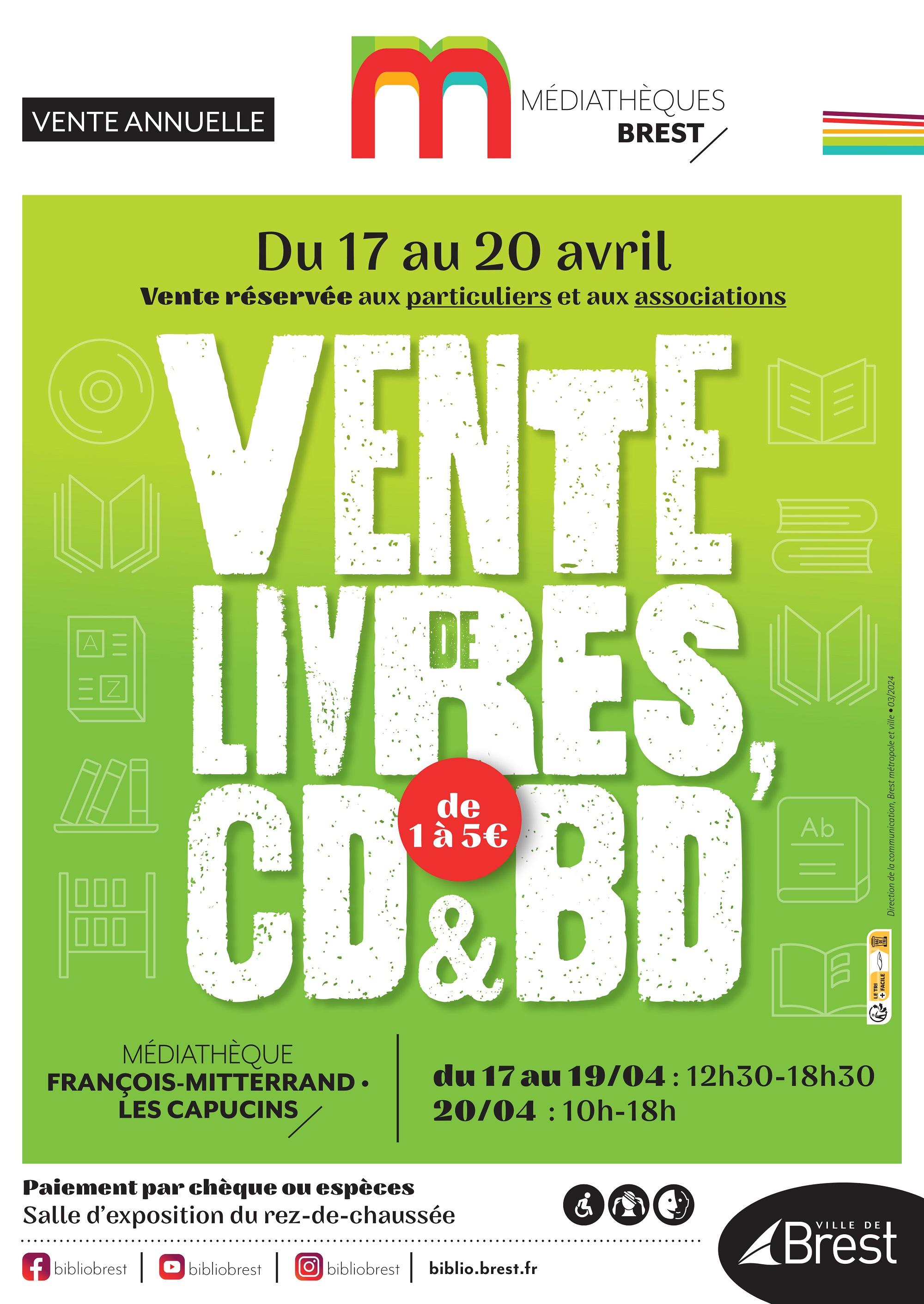 Affiche vente de livres 2024