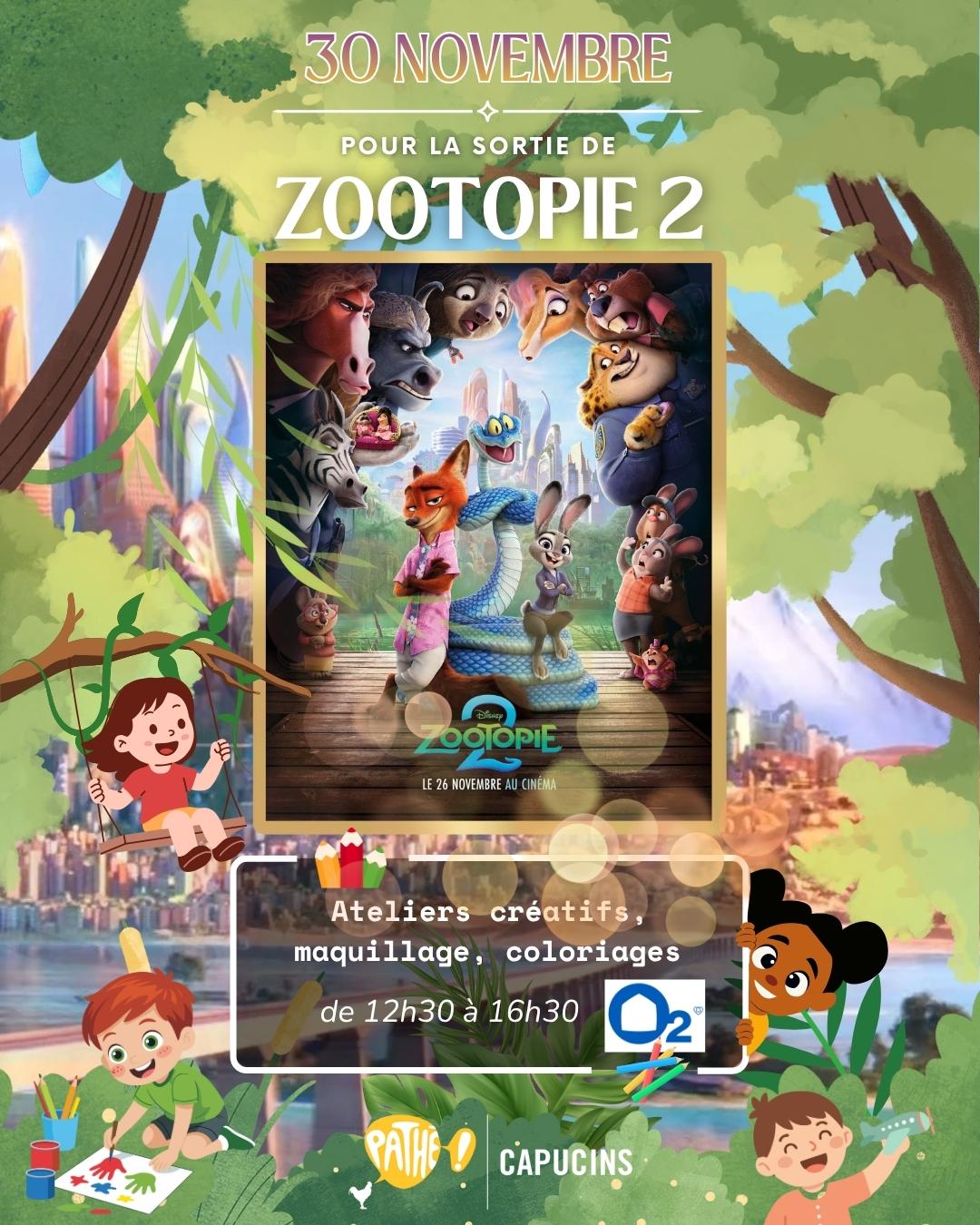 Journée animation pour enfants avec O2 autour de Zootopie