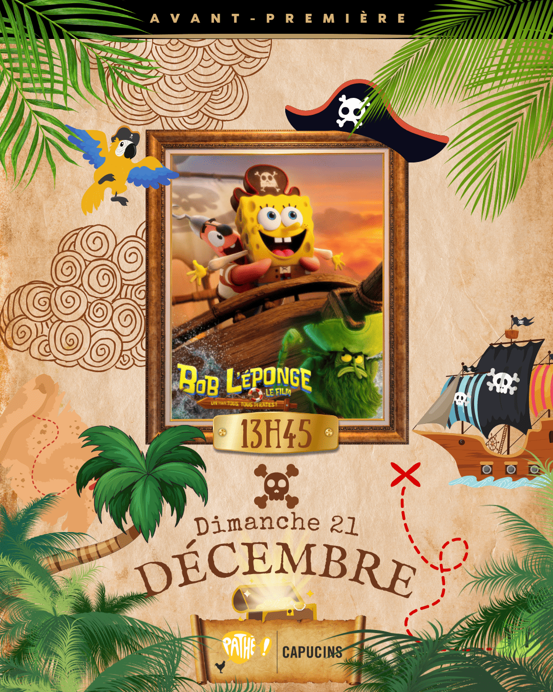 Avant-première "Bob l'éponge : un pour tous, tous pirates !"