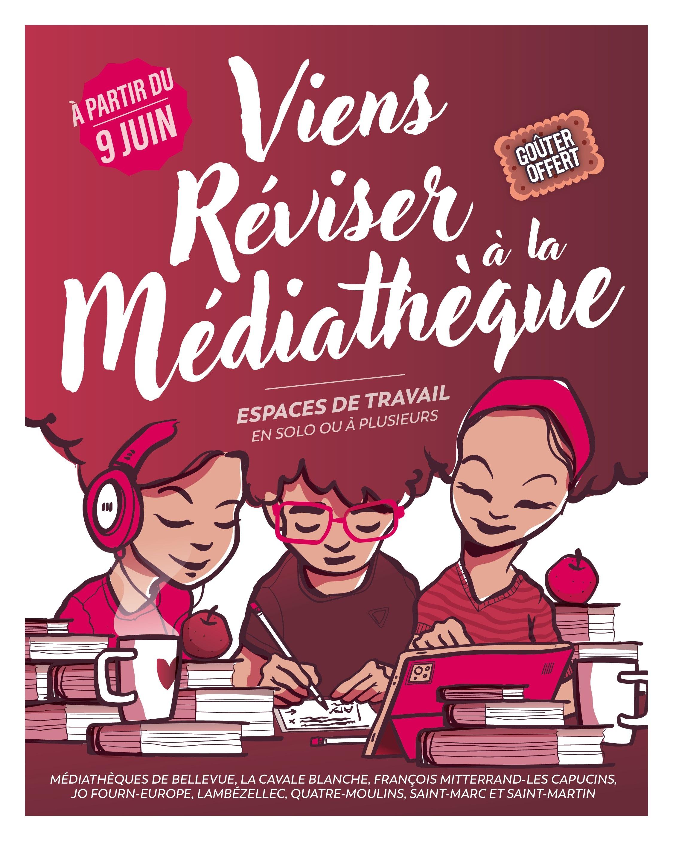 Viens réviser à la médiathèque