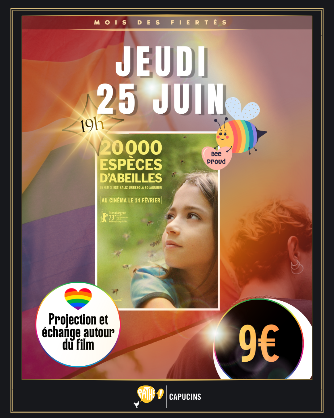 "20 000 espèces d’abeilles" -  SOIRÉE FIERTÉS !