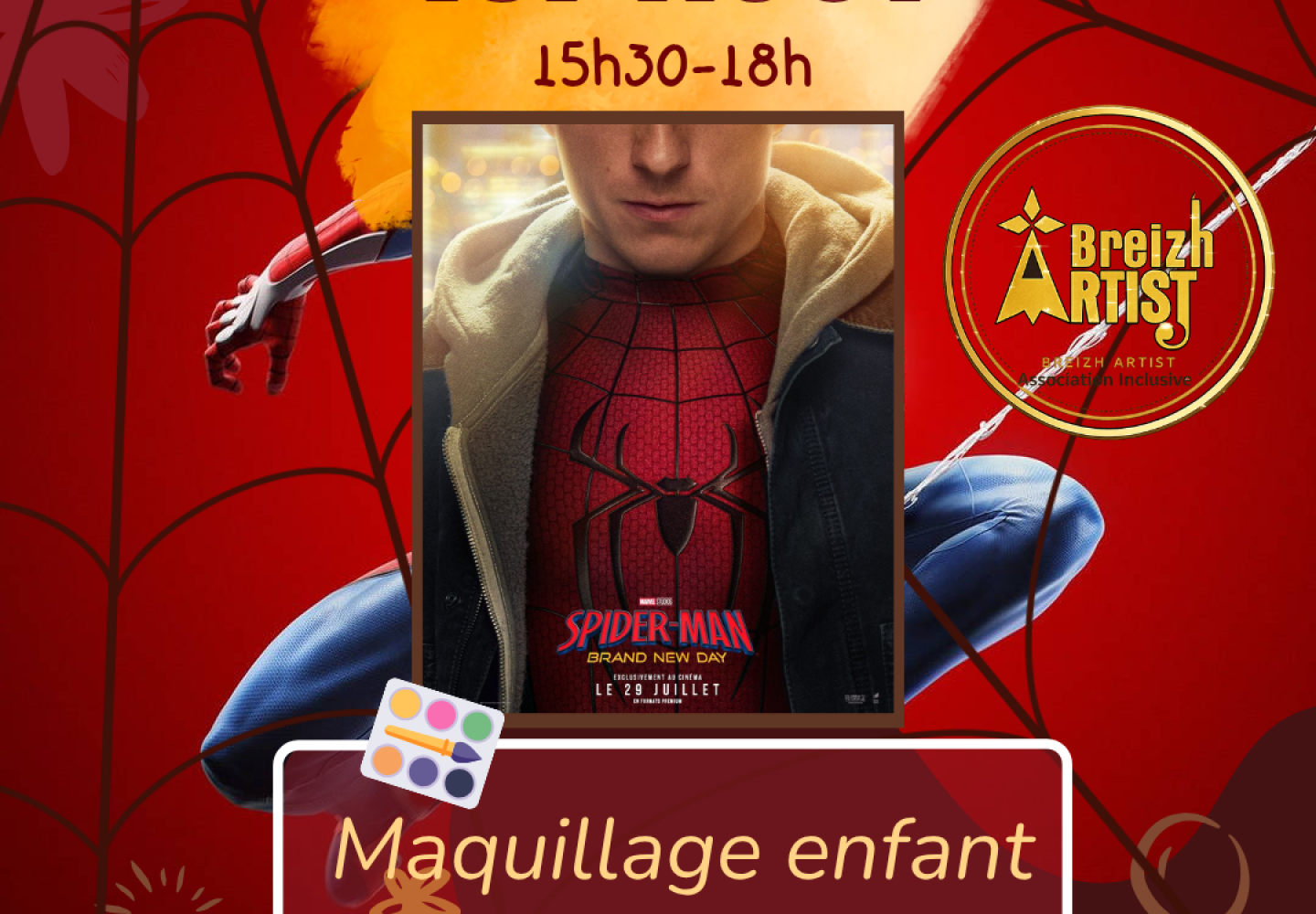 Maquillage Enfant et mascotte Spiderman