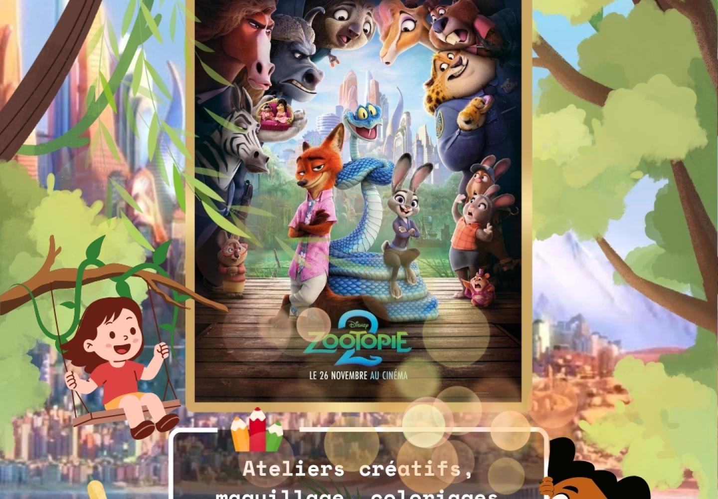 Journée animation pour enfants avec O2 autour de Zootopie